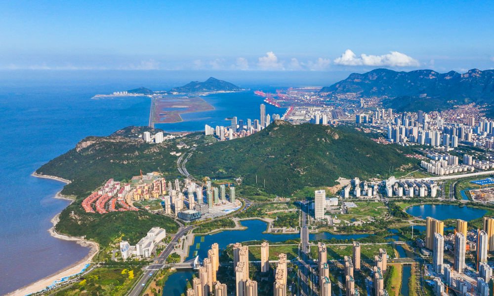 连云港的连云新城景象