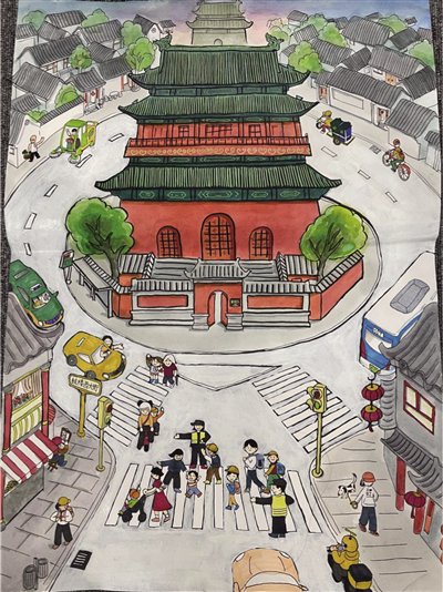 《鼓楼清晨》作者:田家祺