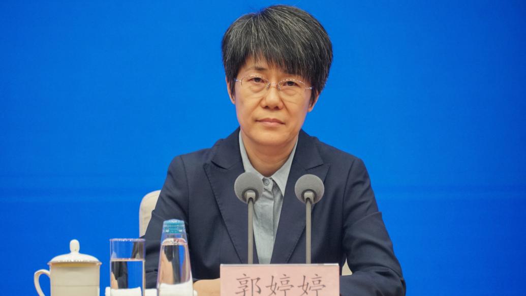 商务部副部长郭婷婷 &nbsp;澎湃新闻记者 周頔 摄