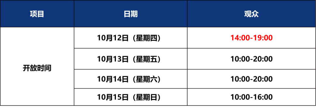 （户外分展区展览时间）