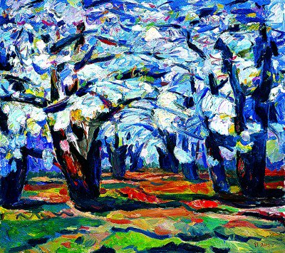 赵州梨花(油画)&nbsp;铁扬&nbsp;资料图片