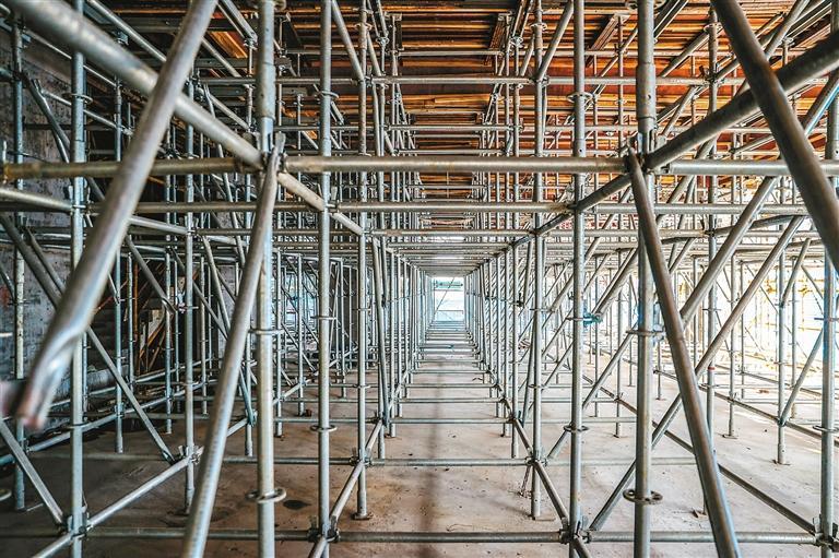 盘扣式支架搭建的"钢铁森林"也有"高颜值"