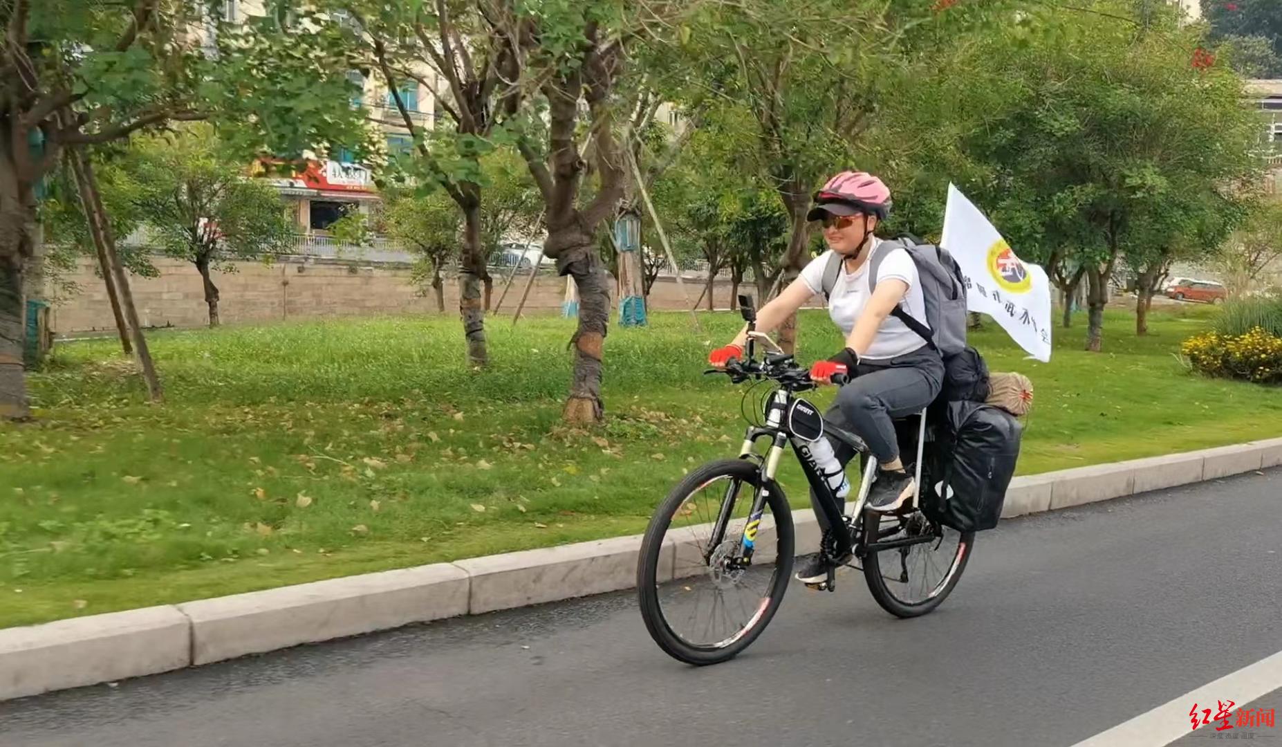 從綿陽出發！90后女武癡騎單車去泰國征戰拳壇：預計行程40天3500公里
