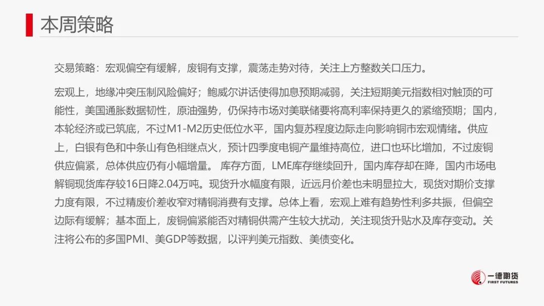 铜：宏观偏空有缓解，废铜有支撑