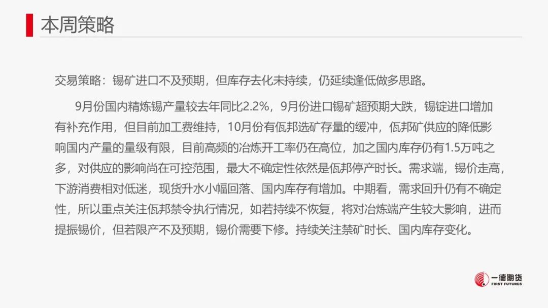 锡：库存去化未能持续