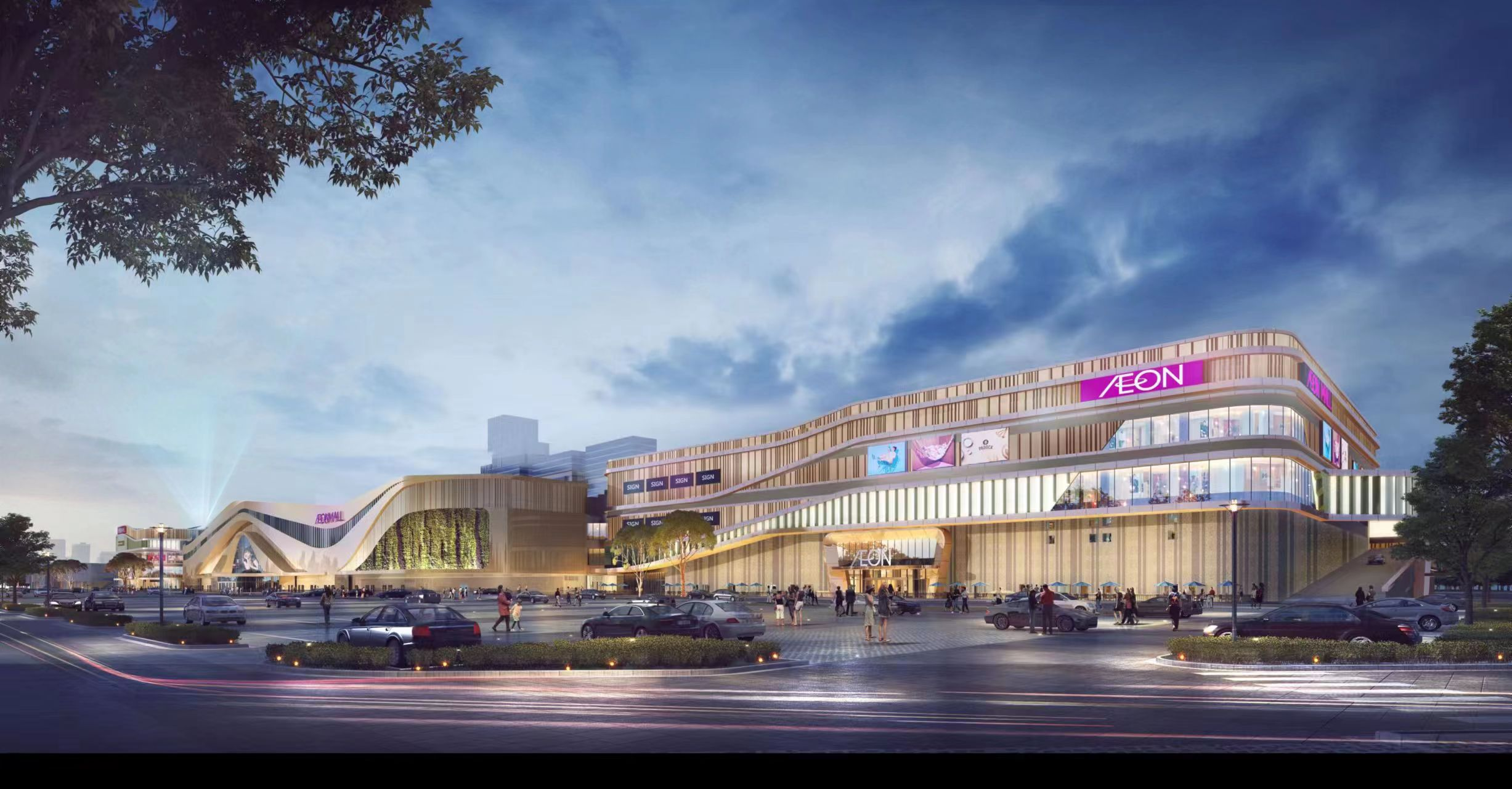 永旺梦乐城武汉江夏效果图.(图片由企业提供)