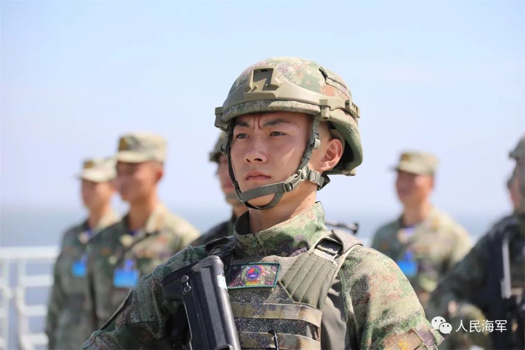 闭幕式上,中方参训队员整齐列队.郭颖超 摄