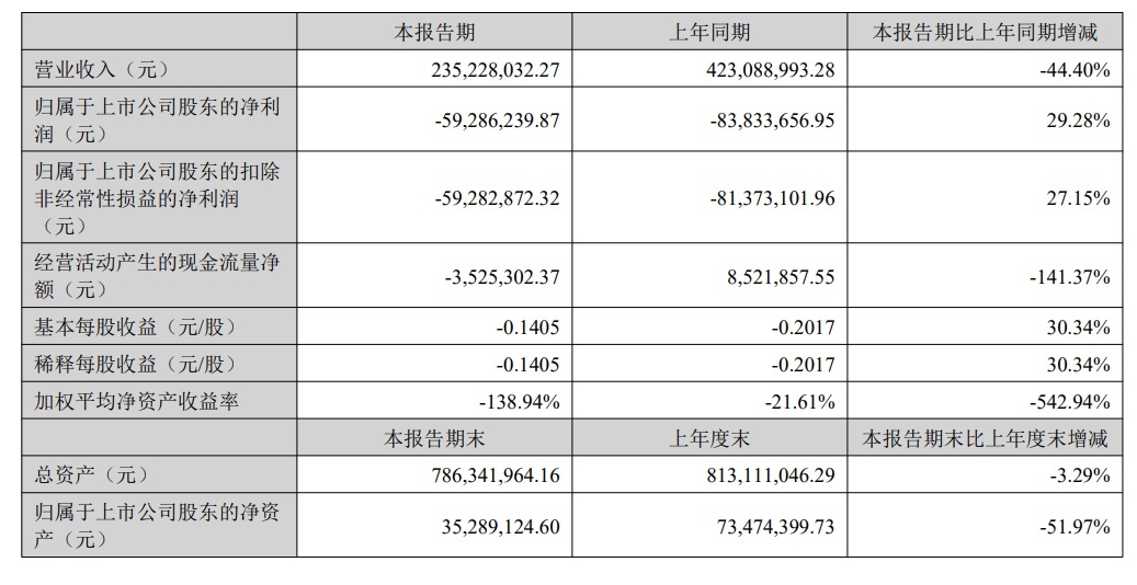 图源：ST有棵树2023年半年度报告