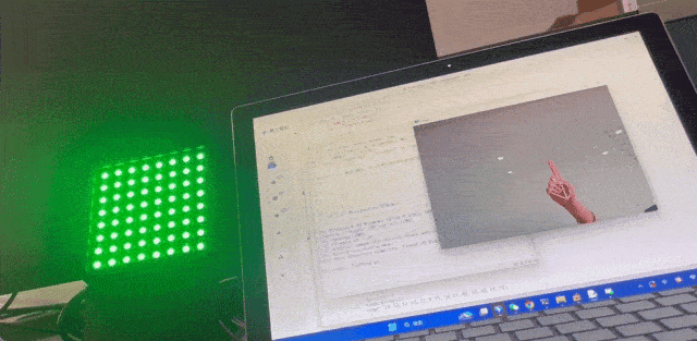 　　▲人工智能Python AI课-《手势控制像素灯》