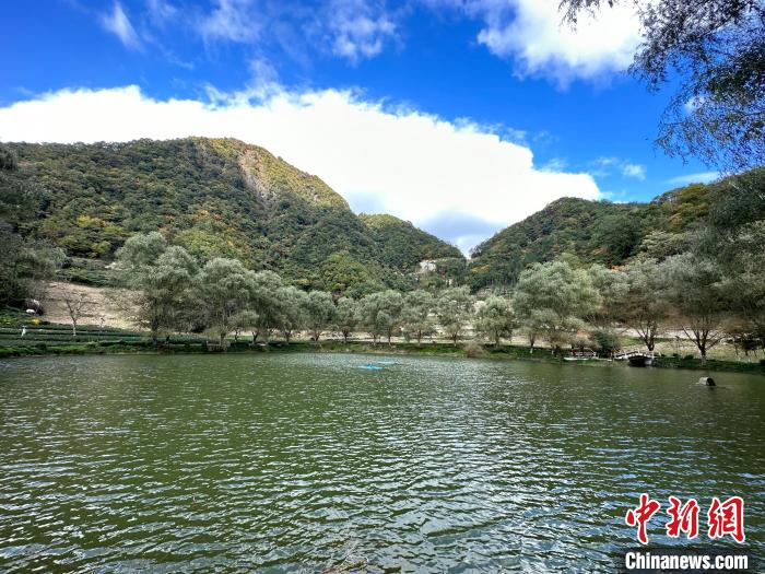 十月底,甘肃省陇南市文县碧口镇马家山村景色如画.杨娜 摄