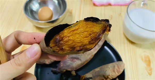 焦糖化的烤地瓜(源头:作家拍摄)