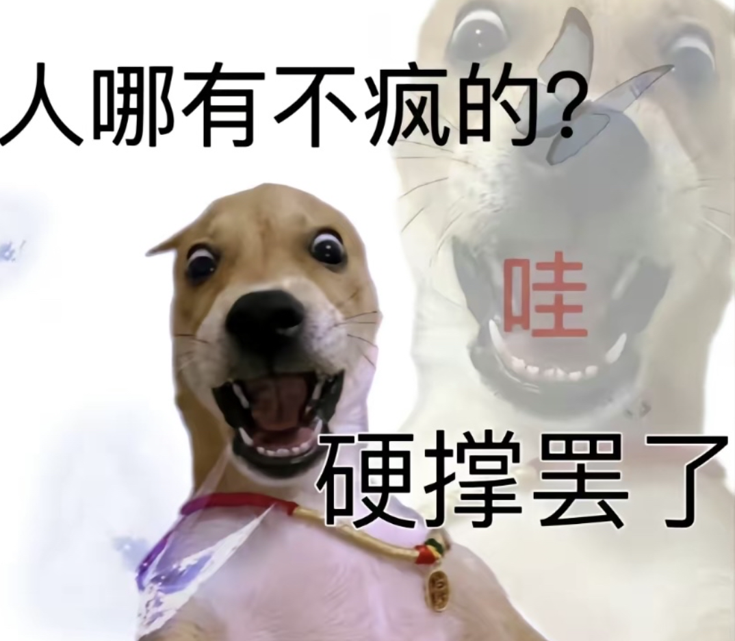 网络上流传甚广的发疯表情包