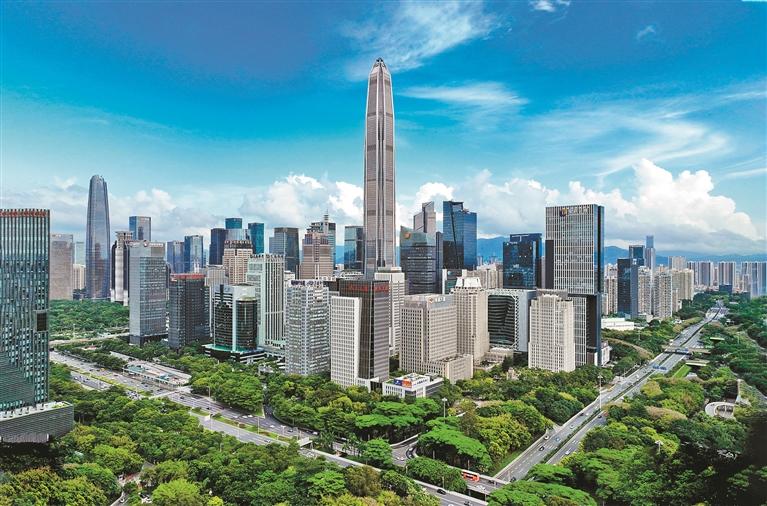 图为中心区一角.深圳商报记者 廖万育 摄