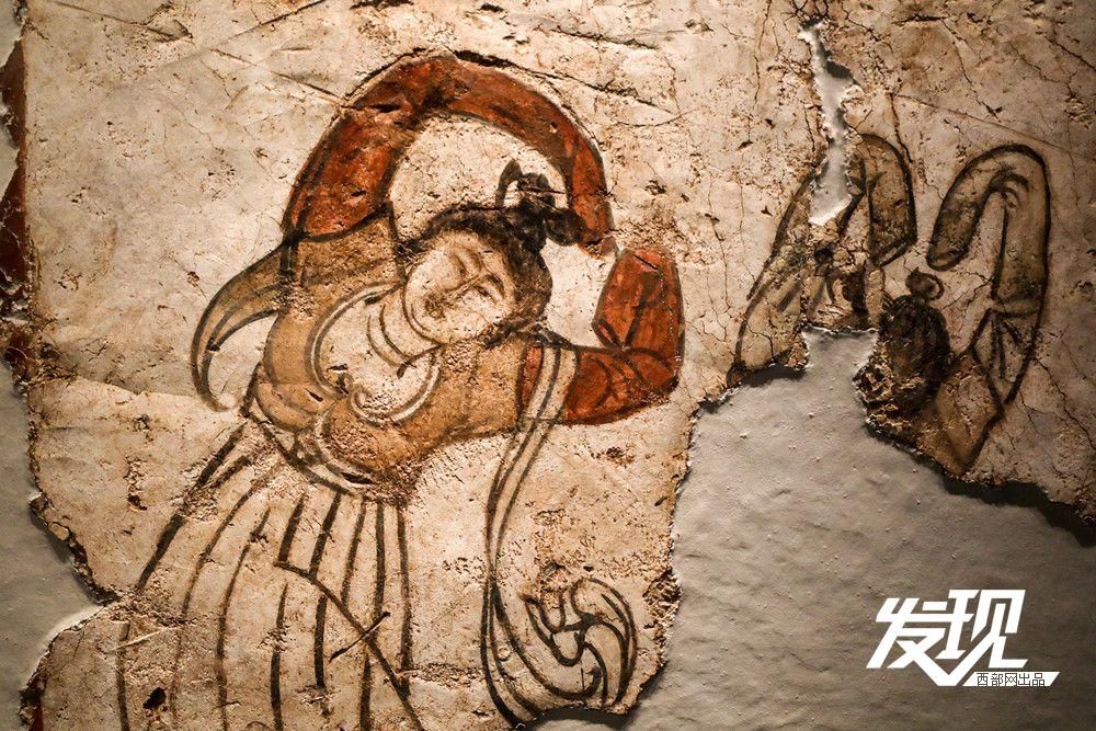 舞女图(局部),唐,出土于高陵马家湾村李晦夫妇墓.