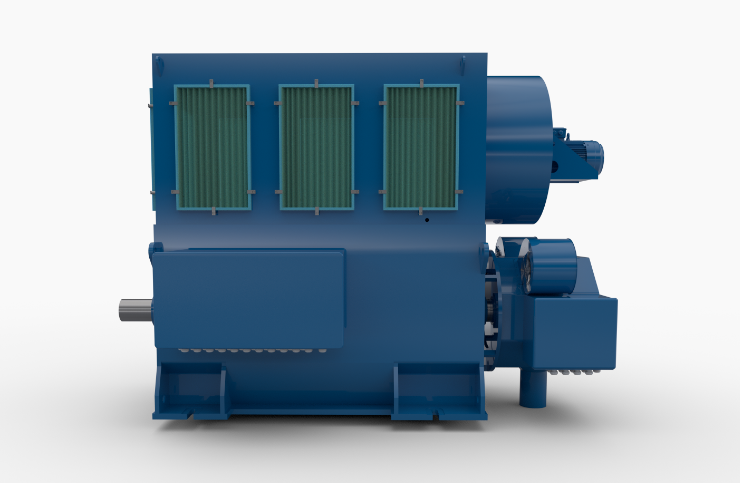 株洲电机公司为该机组配套开发了核心部件——11mw直冷双馈风力发电机