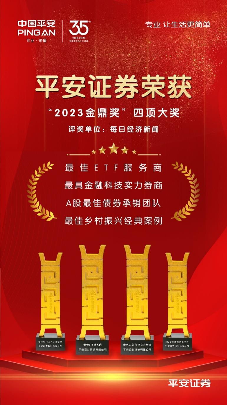 踔厉奋进金融高质量发展,平安证券荣获2023金鼎奖四项大奖|平安证券
