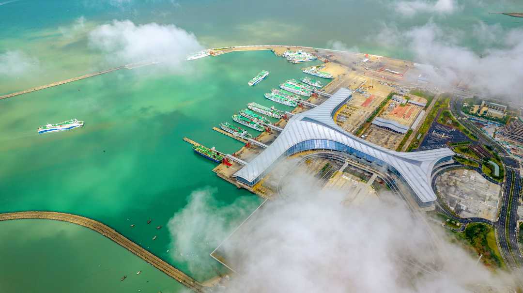海南海口:新海滚装码头客运综合枢纽站进入收尾阶段|海南省_新浪财经