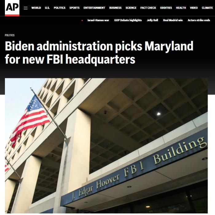 fbi新总部地址确定了?美国政府选在这一城市|fbi_新浪财经_新浪网