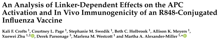 为什么采用4个血凝单位解析R848结合流感疫苗的偶联剂依赖效应：对APC激活及体内免疫原性，存在哪些影响？_https://www.jmylbn.com_新闻资讯_第1张