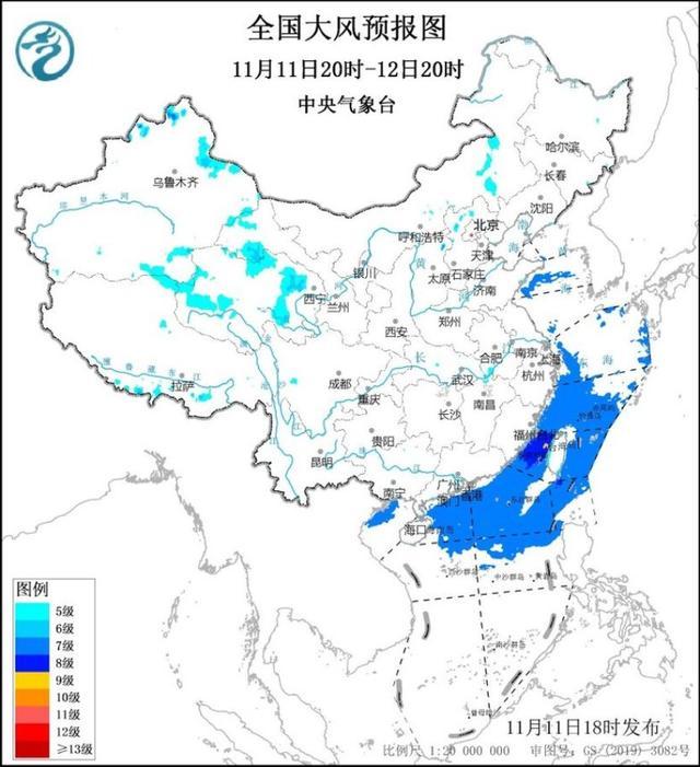 东海南部海域,台湾海峡,台湾以东洋面,巴士海峡,南海北部和中部海域