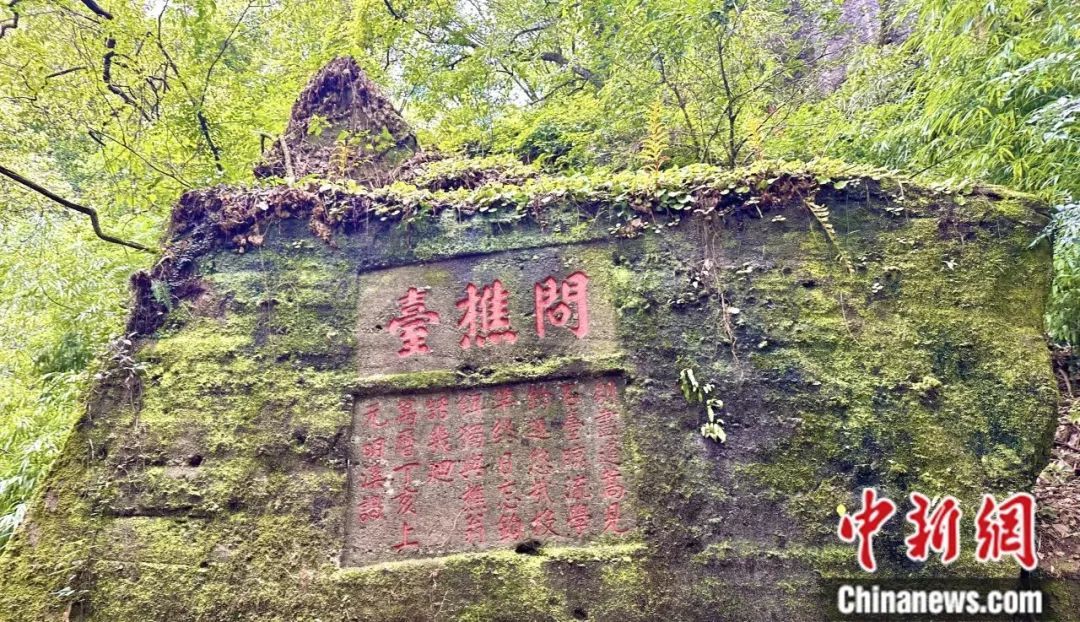 武夷山历代留下的大量的摩崖石刻随处可见.中新社记者张丽君摄