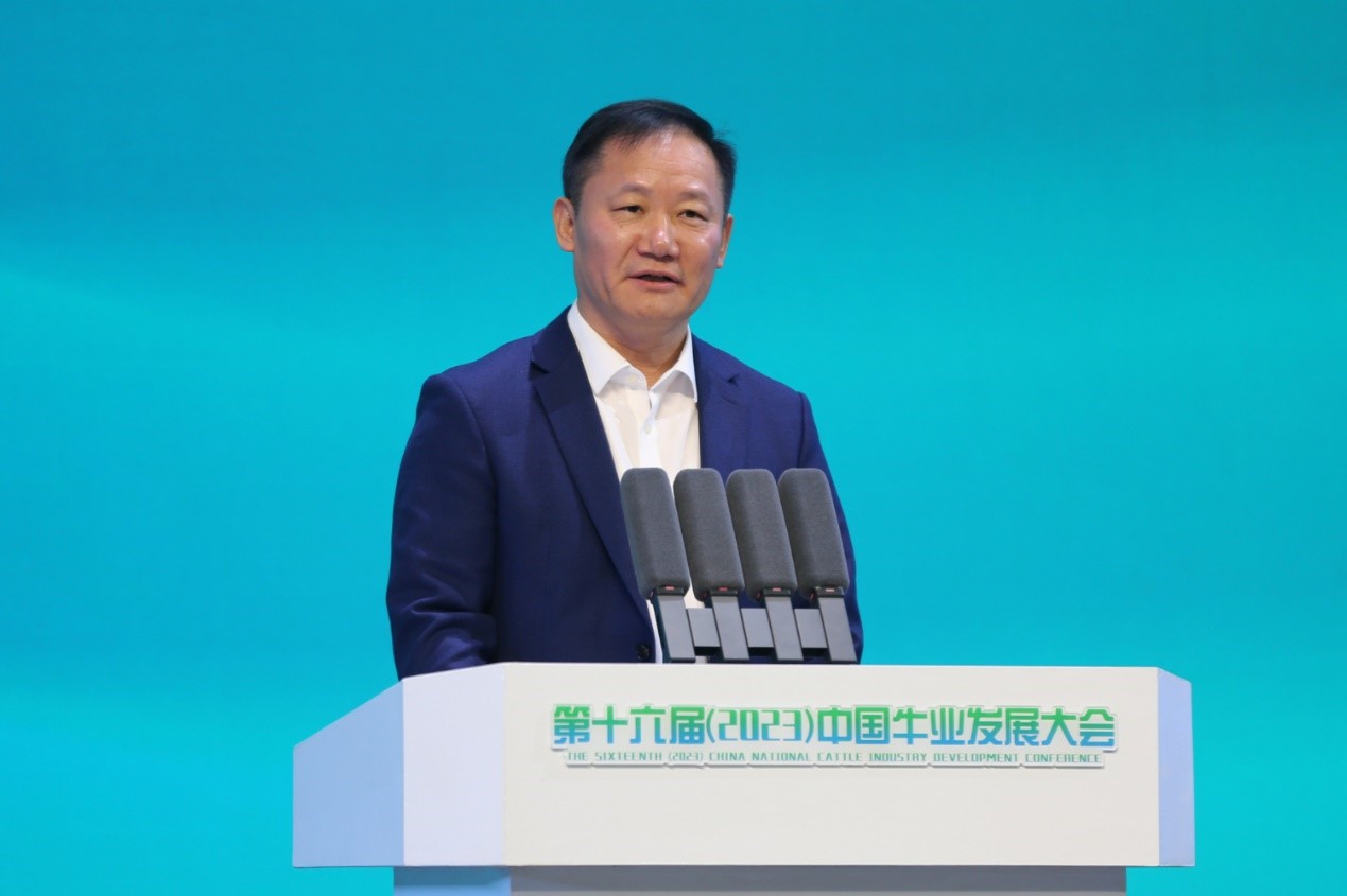 图为山东阳信县委书记郑令健在大会致辞.(资料图片)