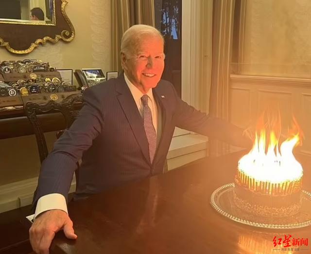 ▲拜登在81岁生日发布了一张自己与蛋糕的合影