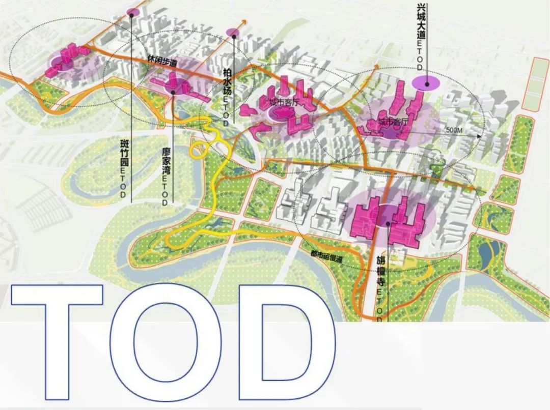 廖家湾片区tod规划示意图,图据《廖家湾板块城市价值白皮书 》