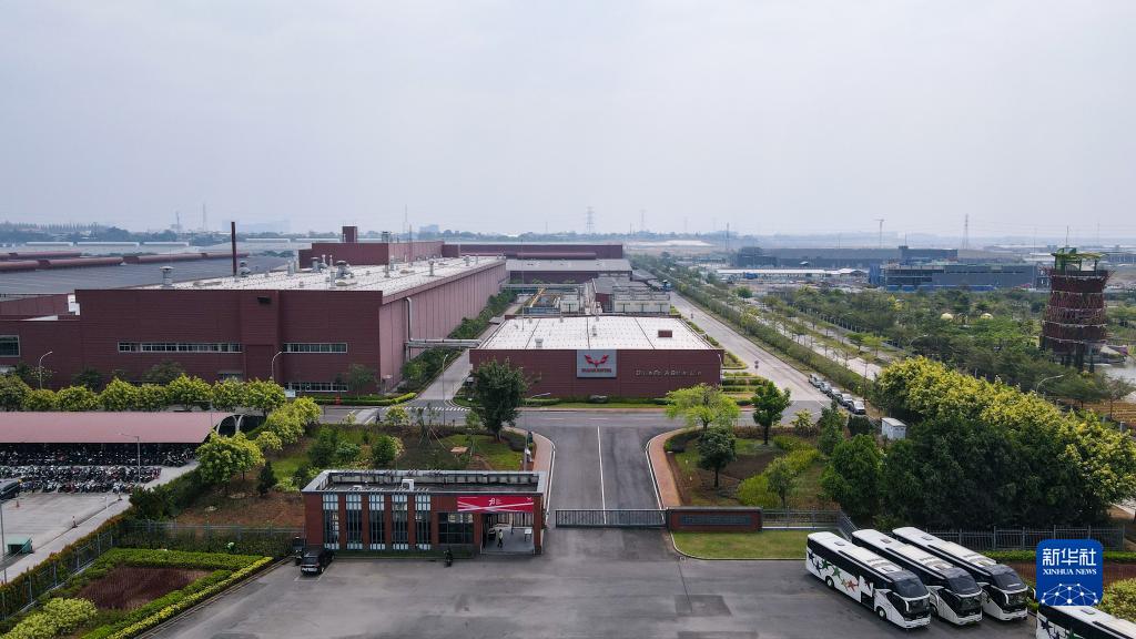 尼西亚勿加泗拍摄的上汽通用五菱印尼汽车有限公司工厂(无人机照片)