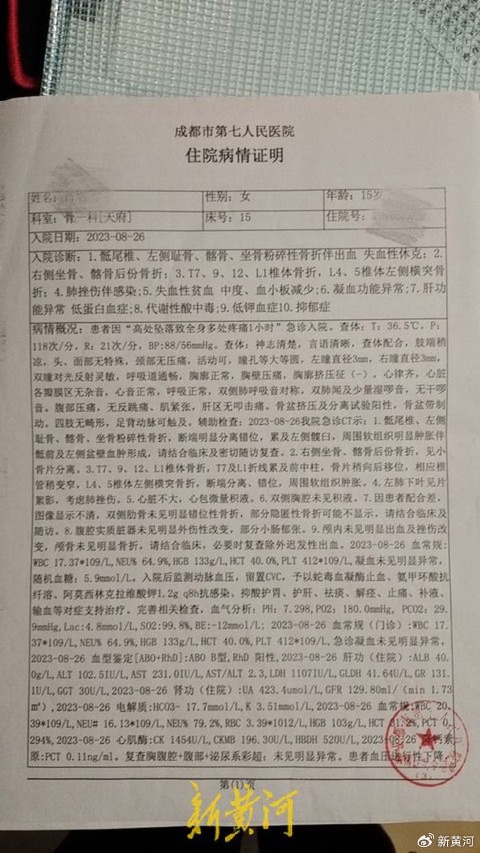 成都15岁少女深夜陪酒后坠楼重伤,涉事ktv曾多次违规被罚