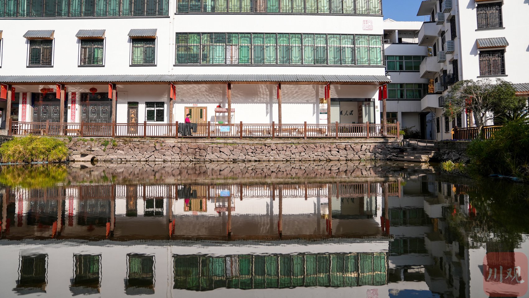 分水塘村中的池塘.