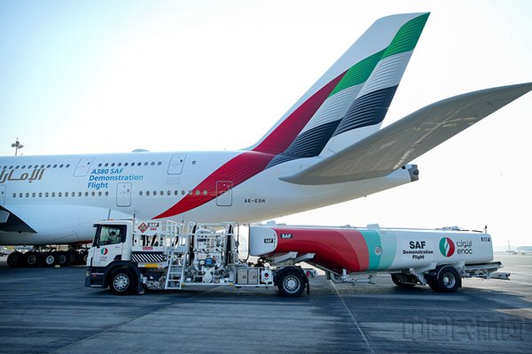 阿联酋航空启用100%SAF完成A380演示飞行