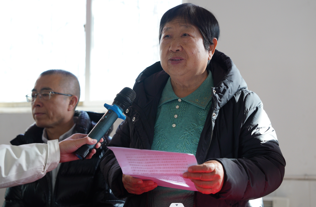 赞皇县慈善总会书记,名誉会长秦三梅发表致辞