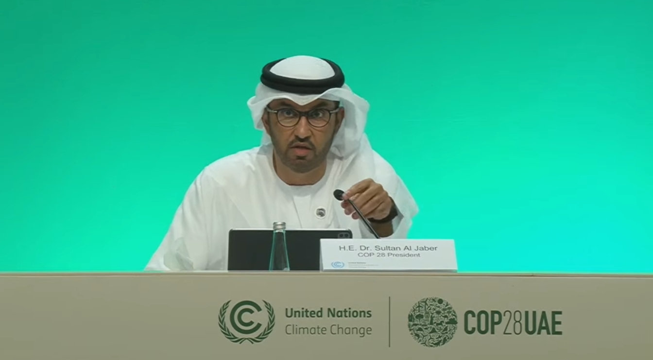 （Sultan Al Jaber博士，来源：COP28首日新闻发布会）