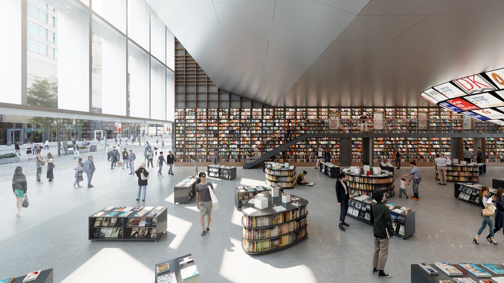 外文书店升级改造后的效果图(外文书店供图)