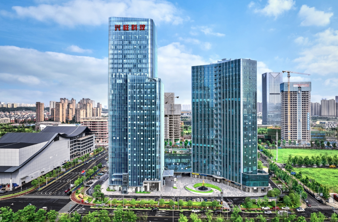 位于马栏山视频文创产业园的兴旺科技总部基地a栋(塔楼)建成一栋高