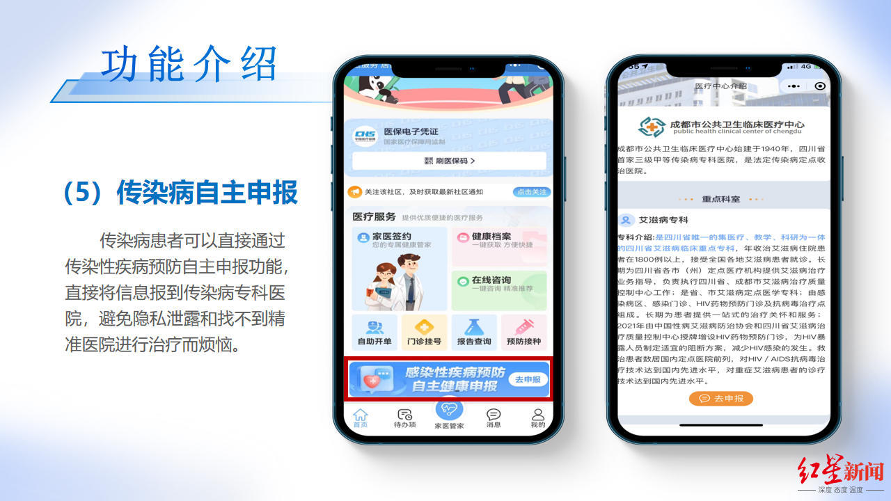 "健康一网通"小程序界面