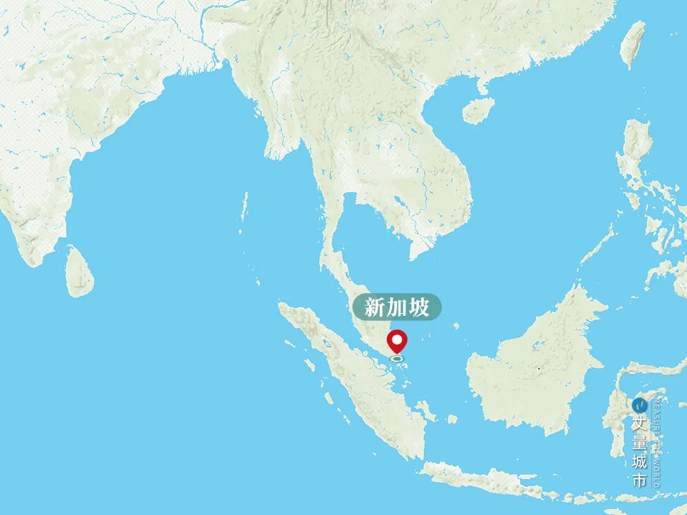 新加坡在地图上的位置图片