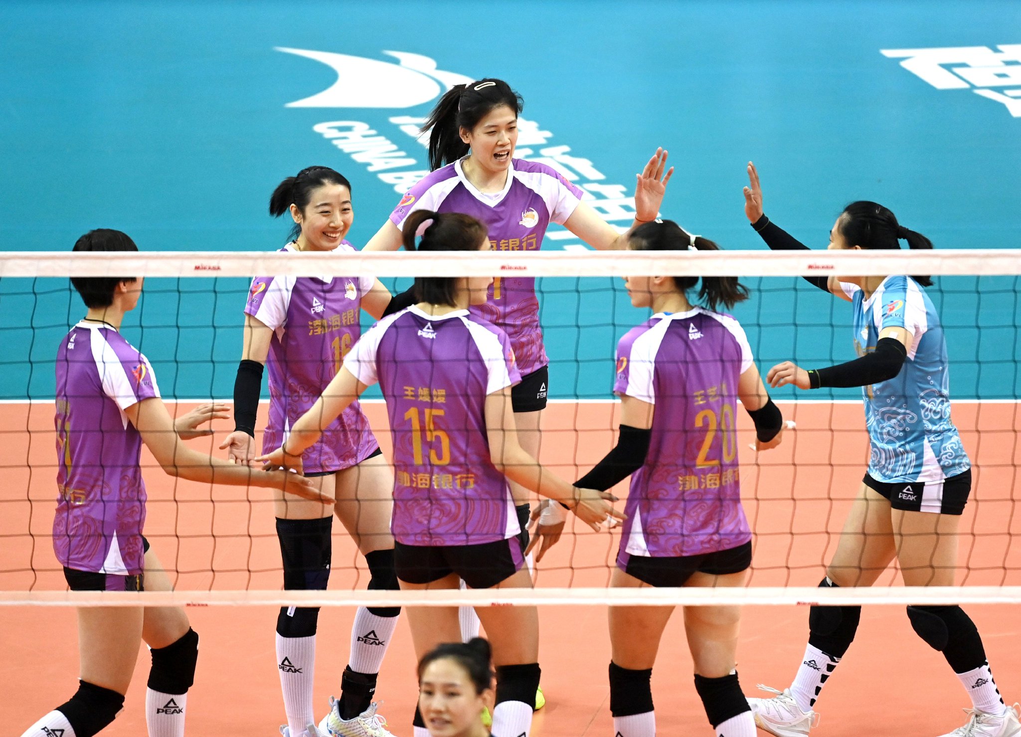 排球——女排超级联赛:天津渤海银行胜福建安溪铁观音