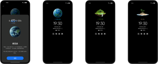 ColorOS 14 “碳足迹公益息屏”功能