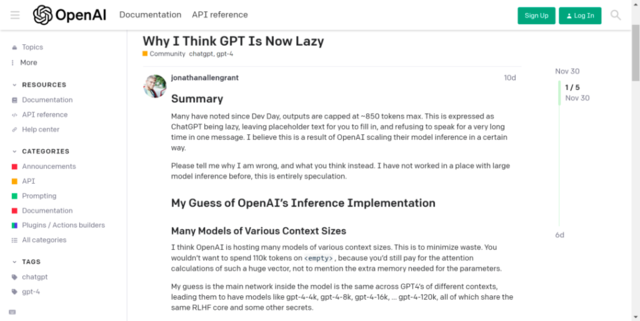 图片[4]-ChatGPT “变懒”证据确凿，疑似GPT-4.5 将于本月内发布！ - 北美指南-北美指南