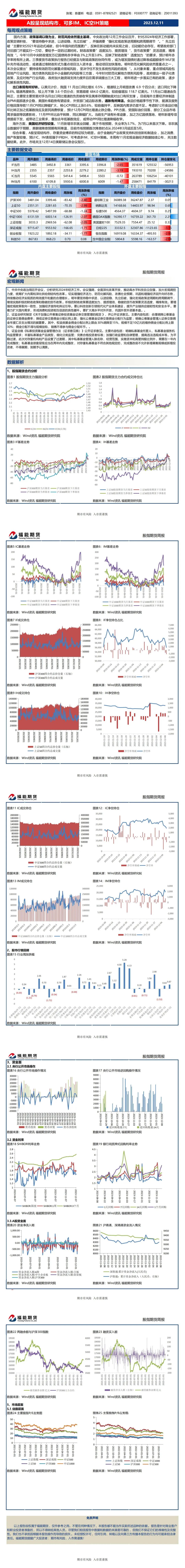 【股指期货周报】A股呈现结构市，可多IM、IC空IH