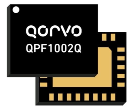 图2：支持C-V2X和DSRC系统的Qorvo QPF1002Q车用前端模块（图源：Mouser）