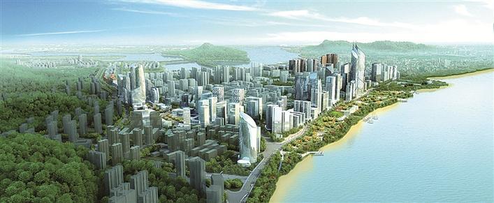 长江沿岸青菱生态科技新城效果图