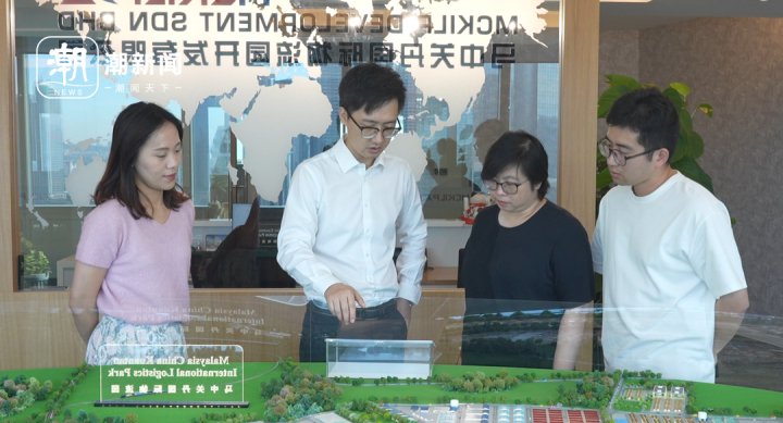 马中关丹国际物流园开发有限公司总经理万宇向潮新闻记者阐述产业园规划