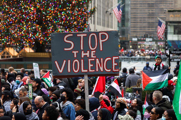 纽约发生圣诞节抗议活动