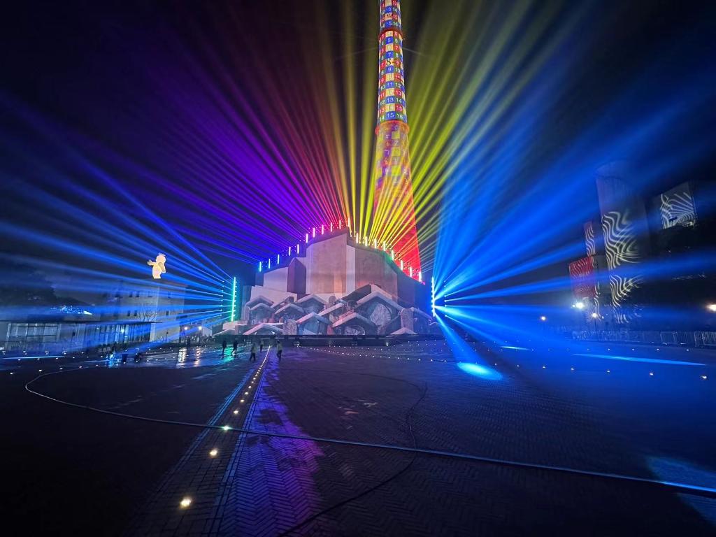 灯光秀彩排现场.受访单位供图