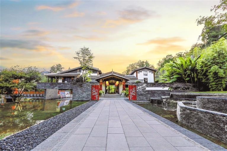 石阡县中坝温泉小镇风景. (受访单位供图)