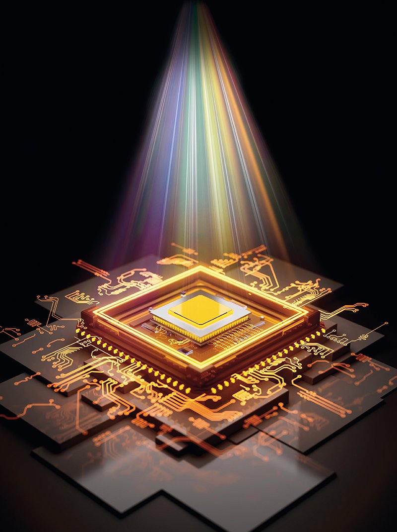 全模拟光电智能计算芯片效果图.