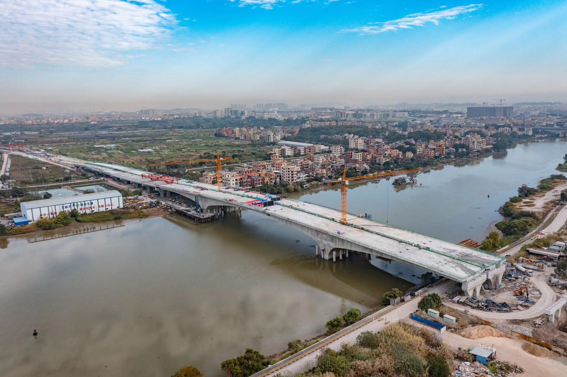 广州白云黄金围大道1标流溪河特大桥主桥合龙_新浪财经_新浪网